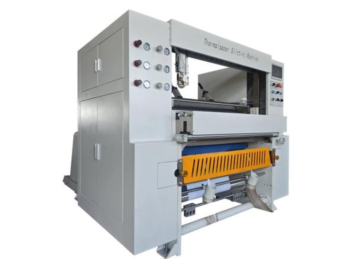 HIGH SPEED FULLY AUTOMATIC THERMAL PAPER ROLL SLITTING REWINDING MACHINE